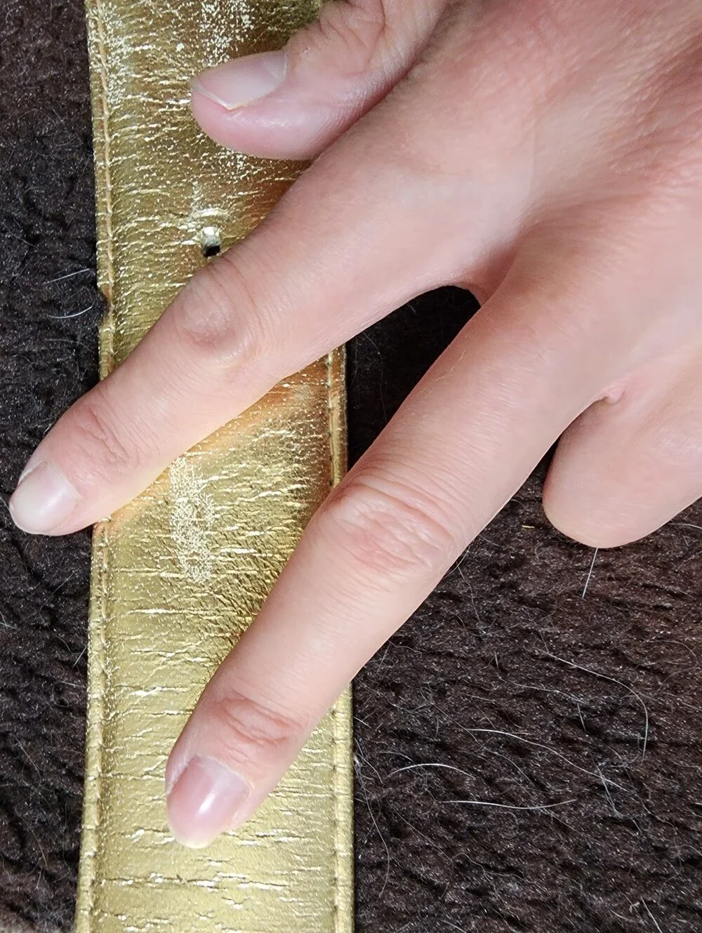 WOMEN'S 80'S WIDE BELT - GOLD